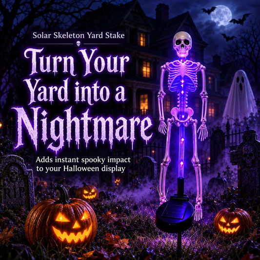 💀 Solar Skeleton Yard Stake